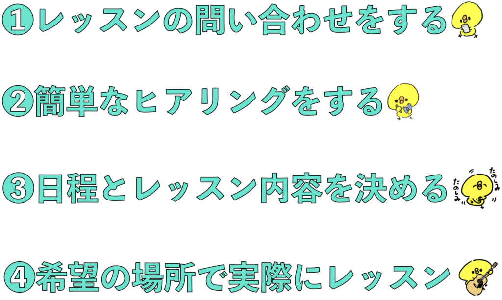 ひよこギタースクールの流れ